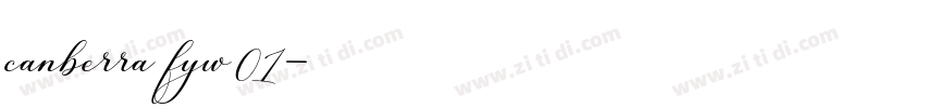 canberra fyw01字体转换